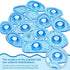 Riakrum 12 Counts Pebble Bath Treads Bathtub Non Slip Stickers Pebble Bath Mat Non Slip Bath Tub and Shower Mat with Suction Cups, Machine Washable