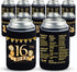 Yangmics 16th Birthday Can Cooler Sleeves Pack of 12-2006 Sign - 16th Birthday Party Supplies - 16th Anniversary Decorations - Black and Gold Sixteenth Birthday Cup Coolers