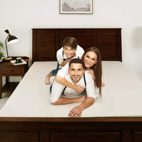 Fitted Sheet- COSMOPLUS Queen Fitted Sheet Only?No Flat Sheet or Pillow Shams?,4 Way Stretch Micro-Knit,Snug Fit,Wrinkle Free,for Standard Mattress and Air Bed Mattress from 8 Up to 14,Beige