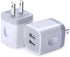 USB Wall Charger, FiveBox 2Pack Dual Port 2.1Amp Fast Wall Charger Brick Base Adapter Charging Block Charger Cube Plug Charger Box for iPhone 14 13 12 11 Pro X 6 6S 7 8 Plus, iPad, Samsung, Android