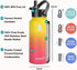 SYACOT 32 oz Stainless Steel Water Bottle, Insulated Double Wall Vacuum Leak Proof Water Flask, Metal Thermo Canteen Mug ”Wide Mouth with 2 Straw Lids (32oz, Gradient Yellow)