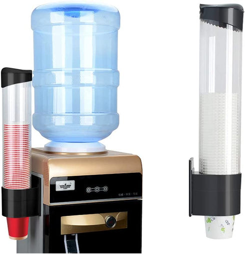 IWNTWY Cup Dispenser Pull Type Paper Water Disposable Automatic Remover Cup Holder for Home Office Hospital (Black, Medium)