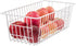 SANNO Farmhouse Wire Storage Baskets freezer Storage bins and Baskets Bins Large Organizer Bins Basket for Kitchen Cabinets, Pantry, Bathroom, Laundry Room,Kitchen, Closets, Garage-white