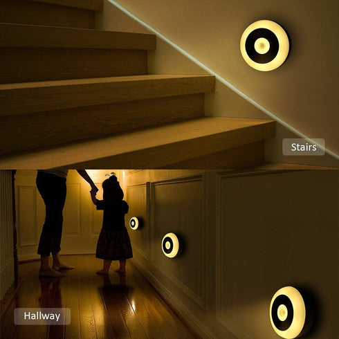 Motion Sensor Night Light, Smart Night Light for Kids, LED Stairs NightLight Stick-On Closet Light Wall Motion Activated Lamp Warm White Light Sensor Night Lights