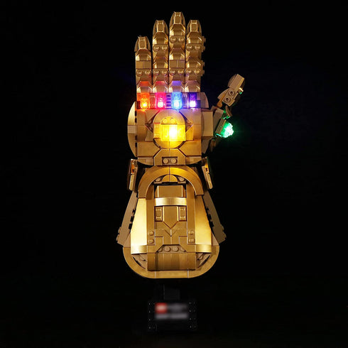 LED Light for Lego 76191 Infinity Gauntlet Collectible Building Kit, Decoration Lights for Thanos Hand Gauntlet Model, Basic Version Lighting for Infinity Stones (Lights Kit Only,No Lego Model)