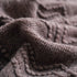 BOURINA Throw Blanket Textured Solid Soft Sofa Throw Couch Cover Knitted Decorative Blanket, 50"x60" Brown