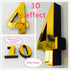 Frameless 3D DIY Wall Clock Mirror Surface Decorative Clock Large Mute Wall Stickers for Living Room Bedroom Home Decorations (Black)