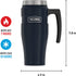 THERMOS Stainless King Vacuum-Insulated Travel Mug, 16 Ounce, Matte Blue