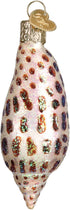 Old World Christmas Beach Glass Blown Ornaments for Christmas Tree Junonia Shell, Tan/Brown/White/Gold