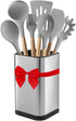Stainless Steel Kitchen Utensil Holder, Kitchen Caddy, Utensil Organizer, Modern Rectangular Design, 6.7? by 4? (utensils not included)