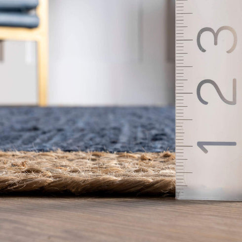 nuLOOM Eleonora Hand Woven Jute Accent Rug, 2' x 3', Blue