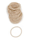 Heliums Beige Blonde Thin 2mm Hair Elastics, Color Match Hair Ties for Fine Hair, 1.75 Inch Standard Size - 40 Count