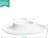 ComSaf Porcelain Egg Cups Plates with Base, Soft Boiled Egg Cup Holders White, Pack of 6