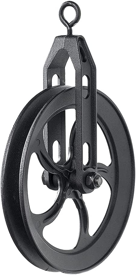 Rustic State Vintage Rustic Industrial Look Medium Wheel Farm Pulley for Custom Make Wall Pendant Lamps Frosty Black