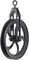 Rustic State Vintage Rustic Industrial Look Medium Wheel Farm Pulley for Custom Make Wall Pendant Lamps Frosty Black