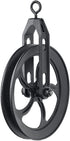 Rustic State Vintage Rustic Industrial Look Medium Wheel Farm Pulley for Custom Make Wall Pendant Lamps Frosty Black