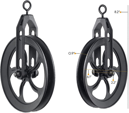 Rustic State Vintage Rustic Industrial Look Medium Wheel Farm Pulley for Custom Make Wall Pendant Lamps Frosty Black