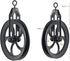 Rustic State Vintage Rustic Industrial Look Medium Wheel Farm Pulley for Custom Make Wall Pendant Lamps Frosty Black