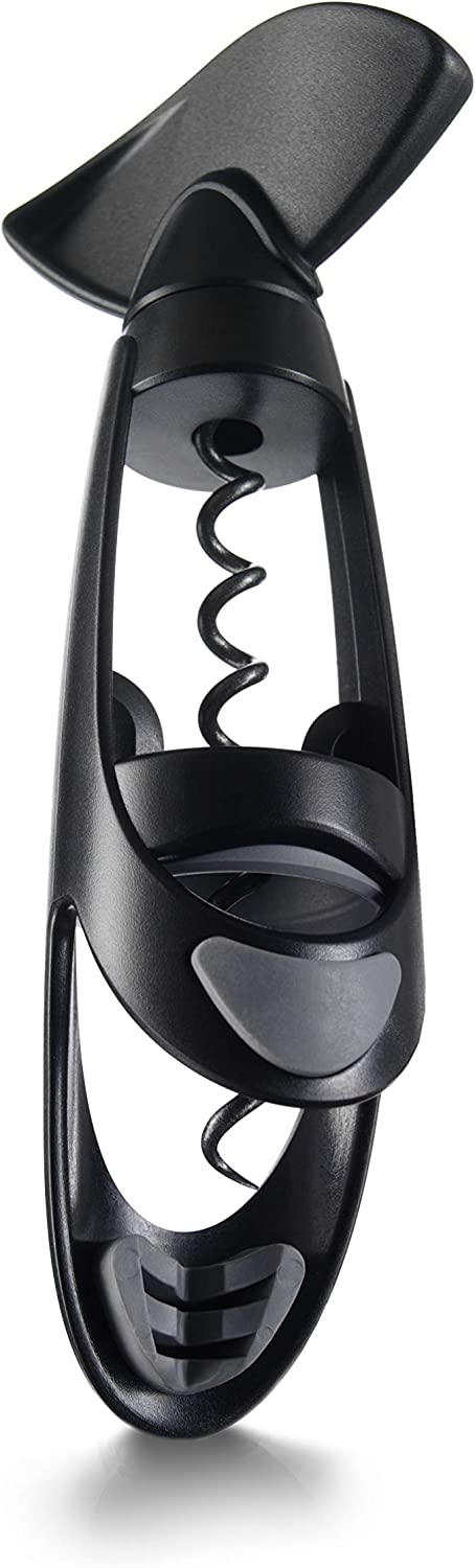 Vacu Vin Twister Corkscrew with Bottle Grip - Black