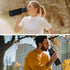 DUIERA 32oz Stainless Steel Water Bottle Vacuum Insulated Water Bottle with Straw & Leak Proof Spout Lids, BPA Free, Keep Cold or Hot - Black