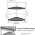 JANUS LiANG 2-Tier Bathroom Organizer Countertop - Makeup Organizer Cosmetic Holder Corner Storage Shelf Kitchen Spice Rack (Chrome + Black)