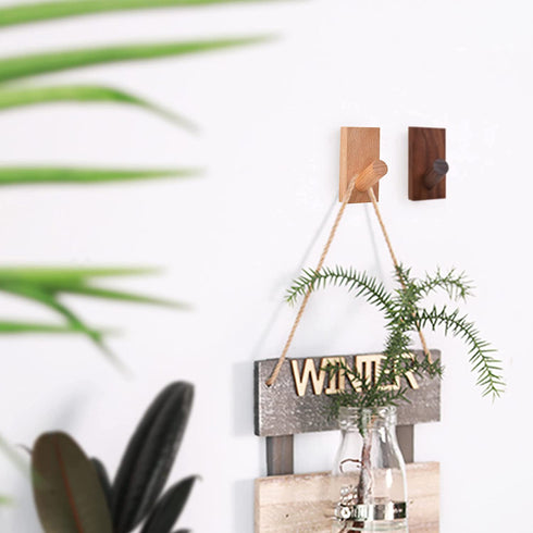 Wood Wall Hooks-(3 Beech Wood Hooks) TAOIFY Handmade Natural Wooden Hooks, Wall-Mounted Hooks, can Hang Clothes, Hats, Hangers, Towels, Heavy Objects