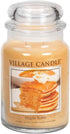 Village Candle Maple Butter Large Glass Apothecary Jar Scented Candle, 21.25 oz, Yellow