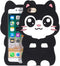 YONOCOSTA Cute iPhone SE 2022 Case, iPhone SE 2020 Case, iPhone 7 Case, iPhone 8 Cases, Funny Kawaii Big Eye Black Cat Kitty 3D Cartoon Animal Soft Silicone Full Protection Case for Girls Kids Women