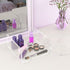 NIUBEE Decorative Acrylic Box with Lid, Clear Box Square Stackable Mult-Purpose for Office and Home (X-Large)