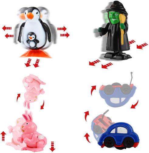 Laxdacee Wind-Up Toys, 24 Pack Assorted Mini Toy for Kids Party Favors, Birthday Goody Bag Filler Preschool Toy for Boys Girls Children, Gifts Pinata Filler Carniva Prizes Classroom Incentive Reward