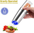 AVNICUD Electric Pepper Grinder, Automatic Pepper Mill, Electric Spice grinder, Battery-Operated with Adjustable Coarseness, LED Light, One Hand Operated (Silver 1Pack)
