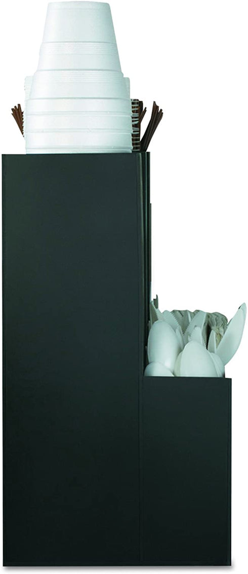 Mind Reader Coffee Upright Condiment Organizer, 6 x 12 x 12, Black