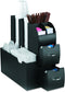 Mind Reader Coffee Upright Condiment Organizer, 6 x 12 x 12, Black
