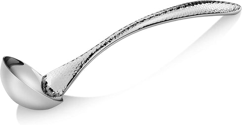 New Star Foodservice Mars Collection Stainless Steel 18/8 Hammered Hollow Handle Soup ladle, 10.2-Inch, 1.2-Ounce