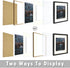 Frametory, 11x14 Frame for 8x10 Photo Smooth Wood Grain Finish Frame with Ivory Mat for Photo - Includes Sawtooth Hangers and Real Glass - Landscape/Portrait, Wall Display (Black, 1 Pack)