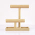 Ausalivan 2 Layer Bracelet Holder Organizer,Jewelry Display Stand For Selling,Necklace Storage For Shows (Yellow Linen)