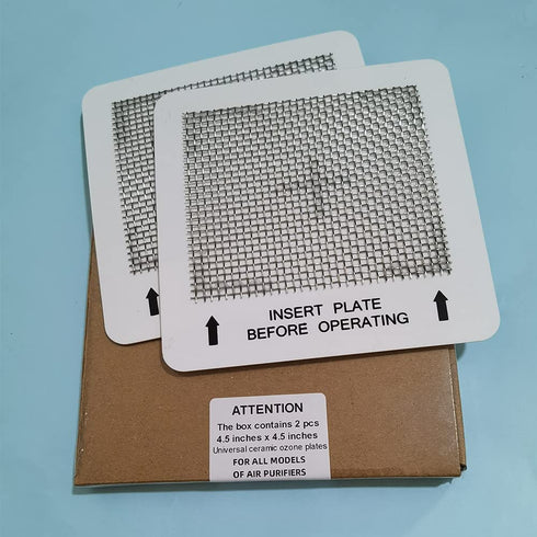 Ceramic Ozone Plates for Generic Ozone Generator?Washable Purification Air Purifier 4.5" x 4.5" Air Fresh Replacement Parts (2-PCS)