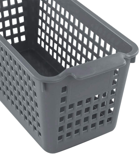 Doryh Plastic Baskets for Organizing, Grey, Set of 4