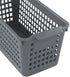 Doryh Plastic Baskets for Organizing, Grey, Set of 4