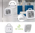 BALDR Digital Shower Clock with Timer | Waterproof Design, Perfect for The Bathroom - Displays Time, Temperature, and Humidity(White)
