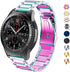 SPINYE Band Compatible for Samsung Gear S3 Frontier/Classic/Galaxy Watch 46mm / Galaxy Watch 3 45mm, 22mm Solid Stainless Steel Metal Replacement Strap for Women Men (Rainbow)