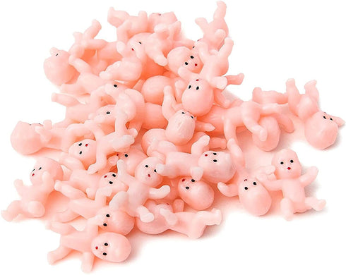 Juvale My Water Broke Baby Shower Game - 60 1 Inch Tiny Plastic Babies, 3 Ice Cube Trays, 1 Sign