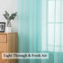 MIULEE Turquoise Blue Linen Textured Sheer Curtain for Bedroom Living Room Semi Transparent Farmhouse Window Net Panels for Kids Nursery 2 Pieces W 54 x L 84 inches Long