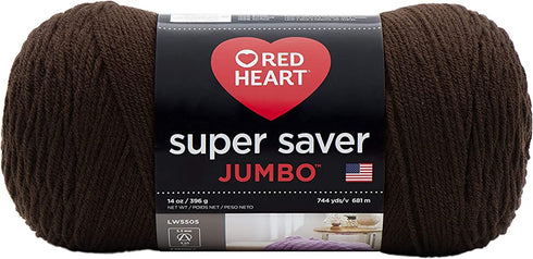 RED HEART Super Saver Jumbo Yarn, Coffee