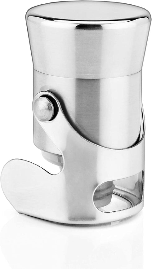Viski Stainless Steel Heavyweight Champagne Stoppers, Metallic 1.75x2.5x1.75