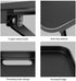 TV Top Shelf Monitor Shelves, Baffect 2pcs Adjustable TV Top Mount Storage Bracket Computer Screen Caddy Top Shelf for WiFi Router,Remote Control,Media Box,Plant (Black,11.8 inches