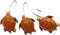 Chictie 12 Pieces Cute Turtle Shower Curtain Hooks Rings Set for Bathroom Rust Proof Chrome Cartoon Decorative Hangers