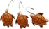 Chictie 12 Pieces Cute Turtle Shower Curtain Hooks Rings Set for Bathroom Rust Proof Chrome Cartoon Decorative Hangers