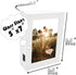 Golden State Art, 5x7 Three Picture Frame Trifold Hinged Photo Frame with 3 Openings, Desk Top Family Picture Collage, with Real Glass (5x7 Triple, White, 1-Pack)