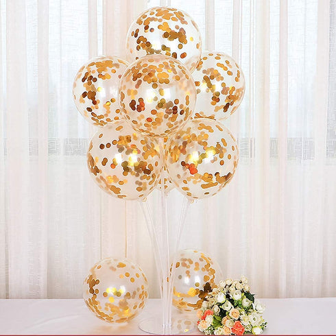 Balloon Stand Kit 7 Sets of Table Balloon Stand Holder Reusable Balloons Decorations for Party , Birthday Wedding Anniversary Christmas and other festive decorations Allowing The Balloons To Float Without Helium